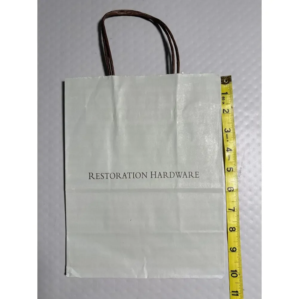 Restoration Hardware Small Gray Paper Gift Bag 10x8